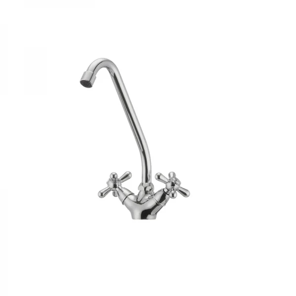 Смеситель для кухни Haiba Dominox 271 латунный хром, двухвентильный (HB0941)