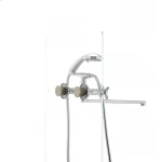 Змішувач для ванни Haiba Dominox 140 латунний хромований з довгим поворотним виливом 320 мм (HB0945)