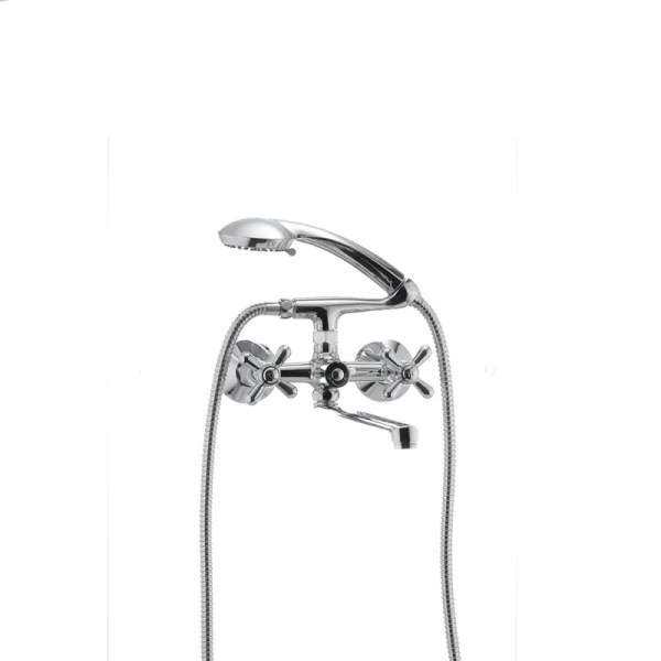 Змішувач для ванни Haiba Dominox 140 латунний хромований з довгим поворотним виливом 320 мм (HB0945)