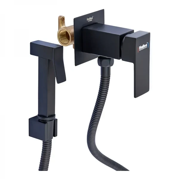 Смеситель для гигиенического душа Haiba Kubus 002 (Inner) Black (HB3952)