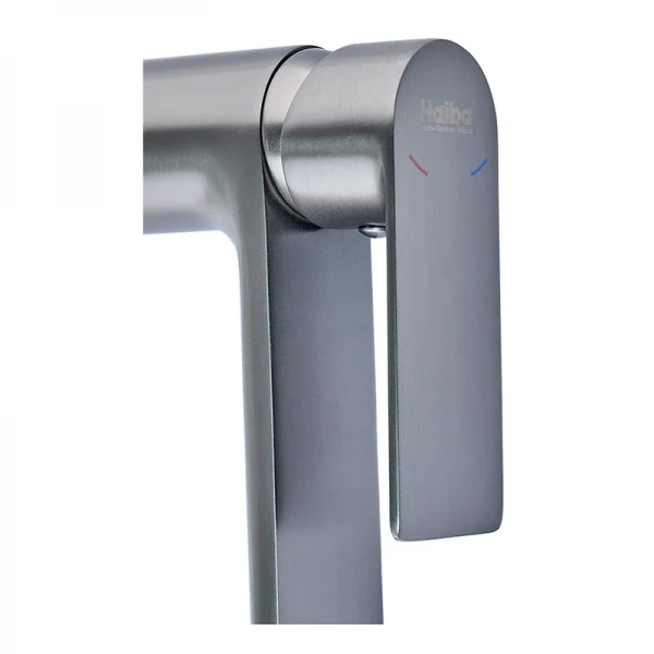 Смеситель для умывальника Haiba Alex 001 Long Graphite (HB3993)