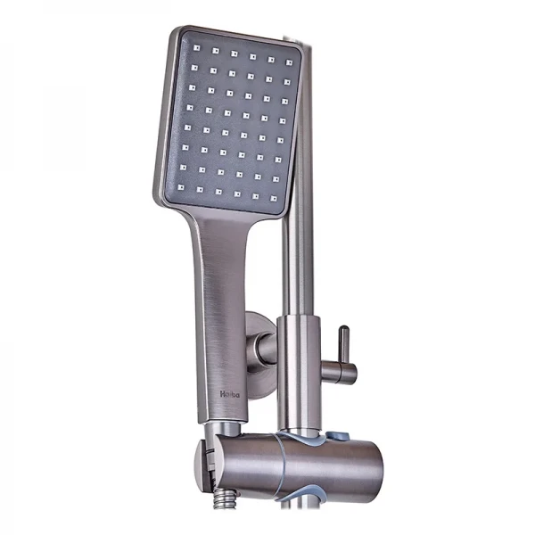 Душевая колонна со смесителем Haiba Kubus 009-J Graphite (HB4005)