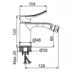 Змішувач для біде HAIBA BOLERO 002 латунний хромований одноважільний (HB9576)