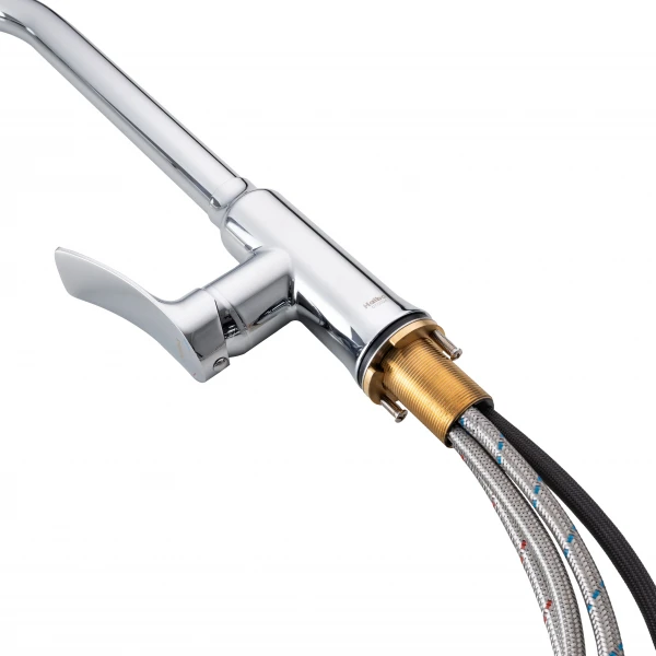 Смеситель для кухни Haiba Bolero 014 с выдвижной лейкой (HB9591)