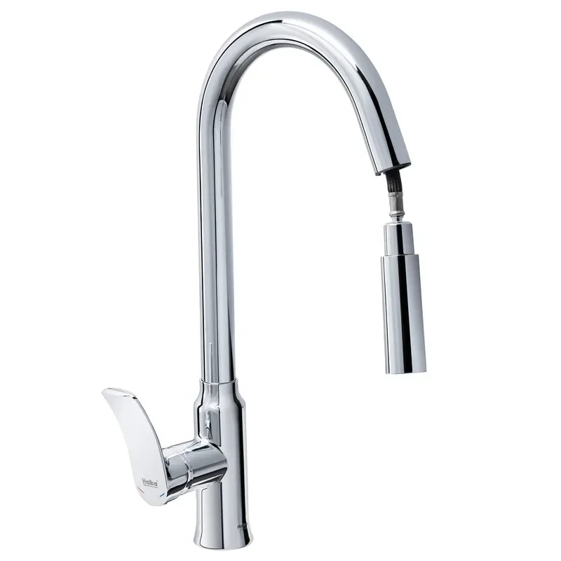 Смеситель для кухни Haiba Bolero 014 с выдвижной лейкой (HB9591)