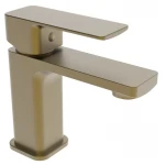 Смеситель для умывальника Haiba Kubus 001 BRUSHED GOLD (HB9622)