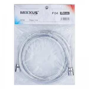 Шланг LumiF04 для душа Mixxus Lumi.F04 из нержавеющей стали, хром, 200 см (HO0031)