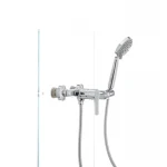 Змішувач для душу Ibergrif Star M12057 латунний хромований з душовим набором (IB0010)