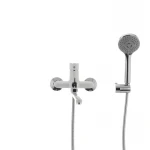 Змішувач для ванни Ibergrif Square M13122W латунний з довгим поворотним виливом, білий матовий (IB0035)