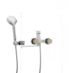 Змішувач для ванни Ibergrif Square M13122W латунний з довгим поворотним виливом, білий матовий (IB0035)