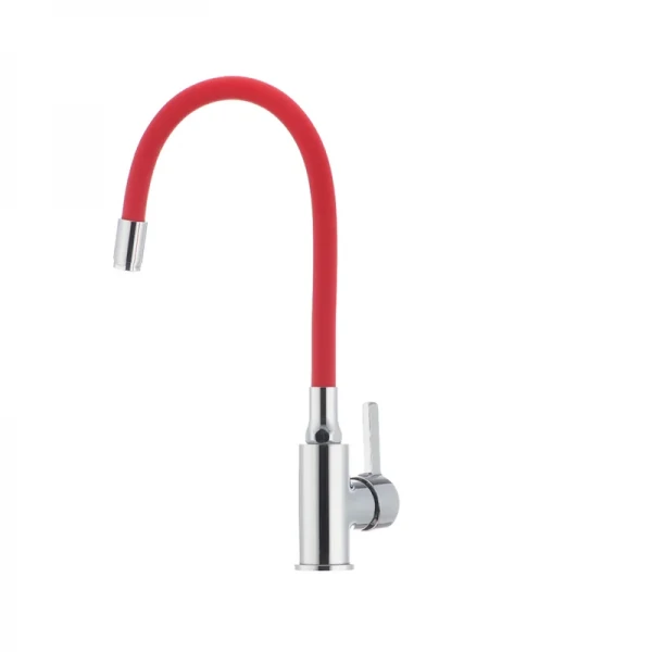 Смеситель для кухни с гибким силиконовым изливом Ibergrif M22112-1 (IB0067)