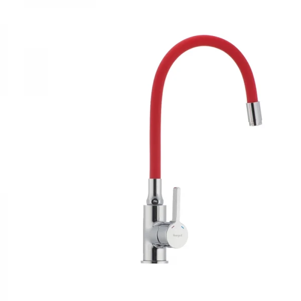 Смеситель для кухни с гибким силиконовым изливом Ibergrif M22112-1 (IB0067)