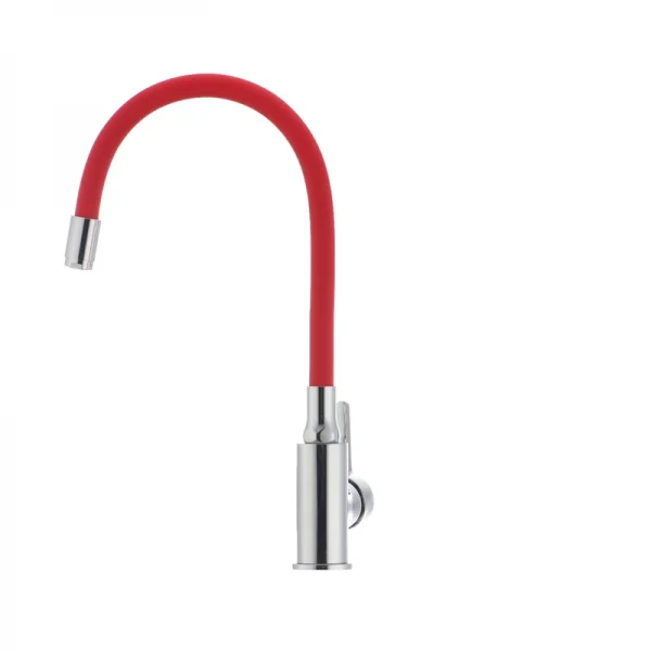 Смеситель для кухни с гибким силиконовым изливом Ibergrif M22112-1 (IB0067)