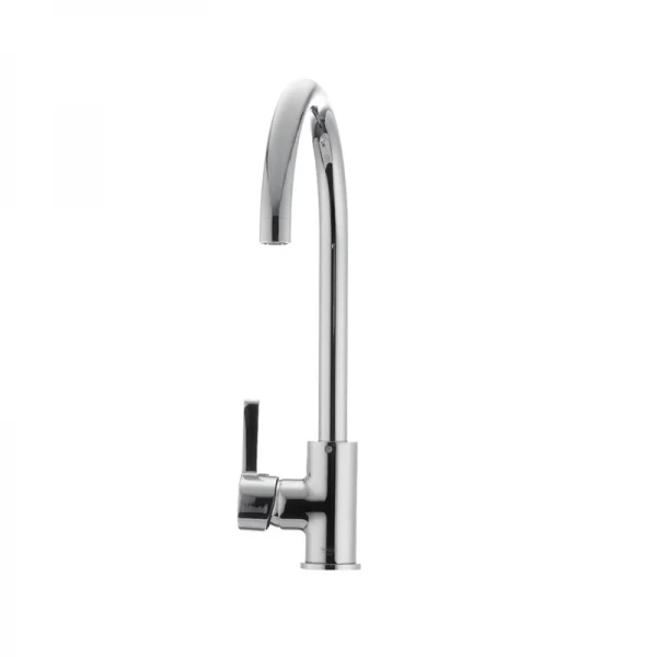 Змішувач для кухні одноважільний Ibergrif M22118 латунний з високим поворотним виливом, хром (IB0077)