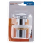 Донный клапан для умывальника с переливом (кнопка) Ibergrif M20502 (IB0087)