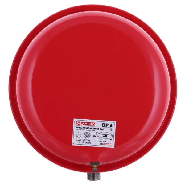 Бак расширительный для системы отопления (плоский) Koer BP6 6л. (KB0001)
