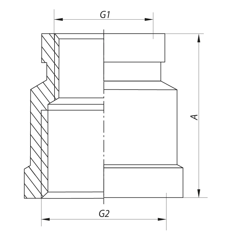 Муфта редукционная 1-1/4"x1-1/2" Koer KF.C1216 (KF0021)