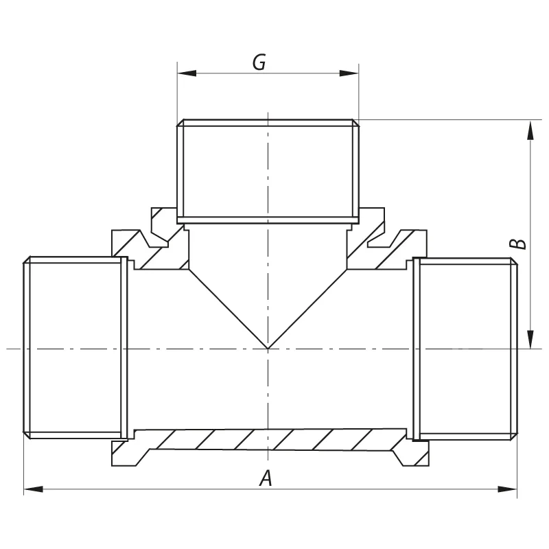 Тройник 1/2'' ННН Koer KF.T06M (KF0069)