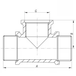 Трійник 1/2" НВН Koer KF.T06MFM (KF0070)