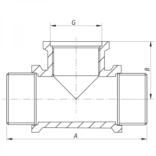 Трійник 1/2" НВН Koer KF.T06MFM (KF0070)