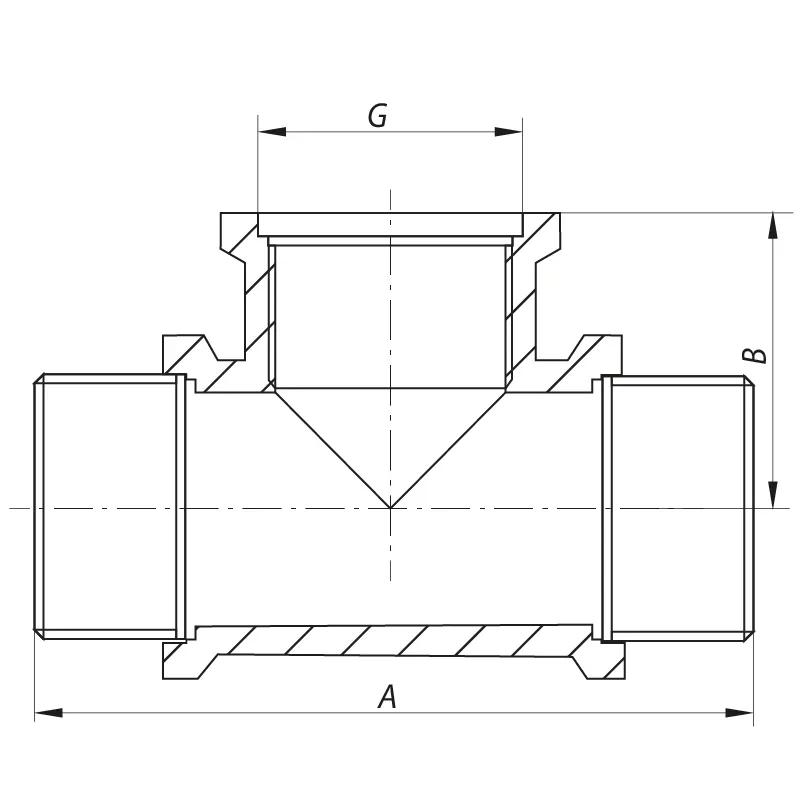 Трійник 1/2" НВН Koer KF.T06MFM (KF0070)