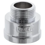 Переходник (коннектор) 3/4"х1" (хром) Koer KF.A0810.CHR (KF0136)
