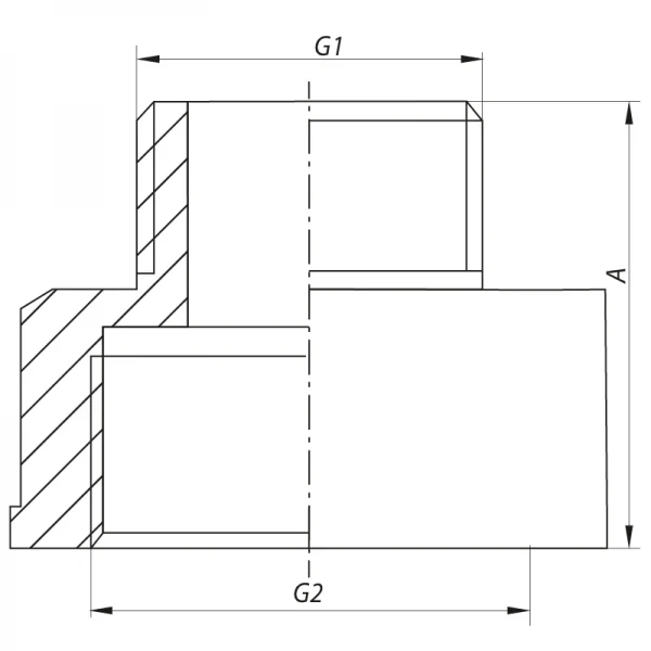 Переходник (коннектор) 3/8"х1/2" (хром) Koer KF.A0406.CHR (KF0137)
