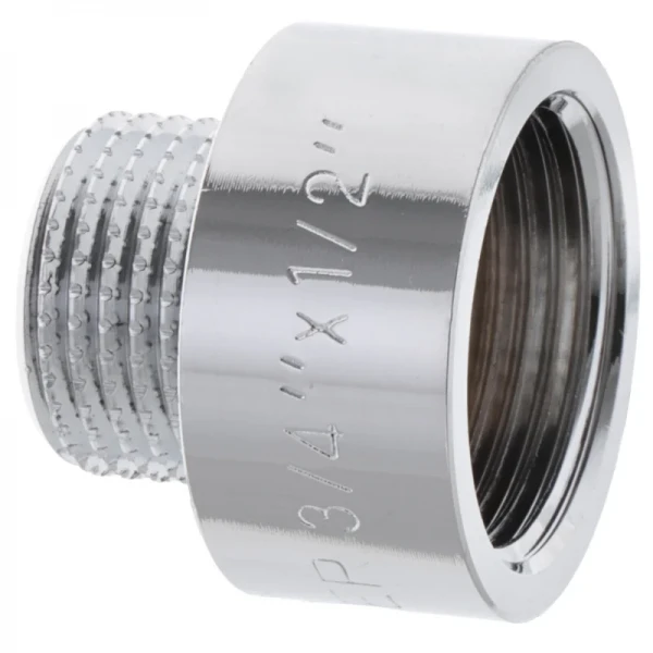 Переходник (коннектор) 1/2"х3/4" (хром) Koer KF.A0608.CHR (KF0138)
