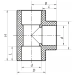 Тройник 20 PPR Koer K0007.PRO (KP0010)