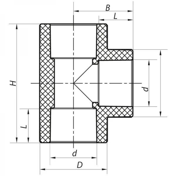 Тройник 20 PPR Koer K0007.PRO (KP0010)