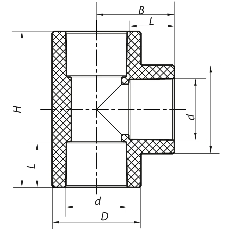 Тройник 40 PPR Koer K0010.PRO (KP0013)
