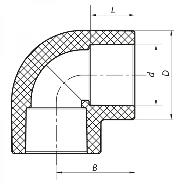 Кут 90 50 PPR KOER K0023.PRO (KP0028)