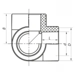 Кут з трьома виходами 25 PPR Koer K0030.PRO (KP0037)