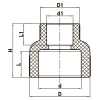 Муфта редукционная ВВ 25x20 PPR Koer K0032.PRO (KP0040)