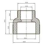 Муфта редукційна ВВ 40x25 PPR Koer K0035.PRO (KP0043)