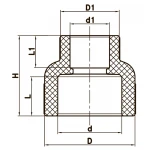 Муфта редукційна ВВ 50x32 PPR Koer K0037.PRO (KP0045)