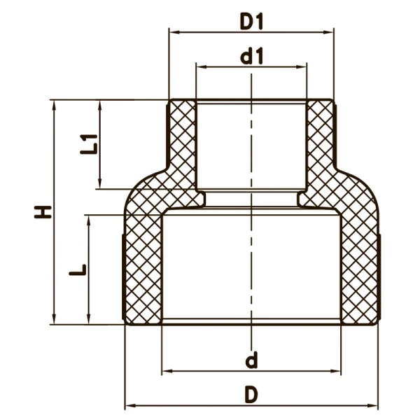 Муфта редукційна ВВ 50x32 PPR Koer K0037.PRO (KP0045)