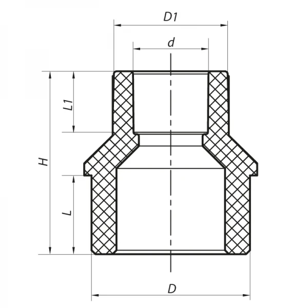 Муфта редукционная НB 25x20 PPR Koer K0056.PRO (KP0066)