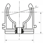 Кріплення для PPR труби 25 Koer K0075.PRO (KP0090)