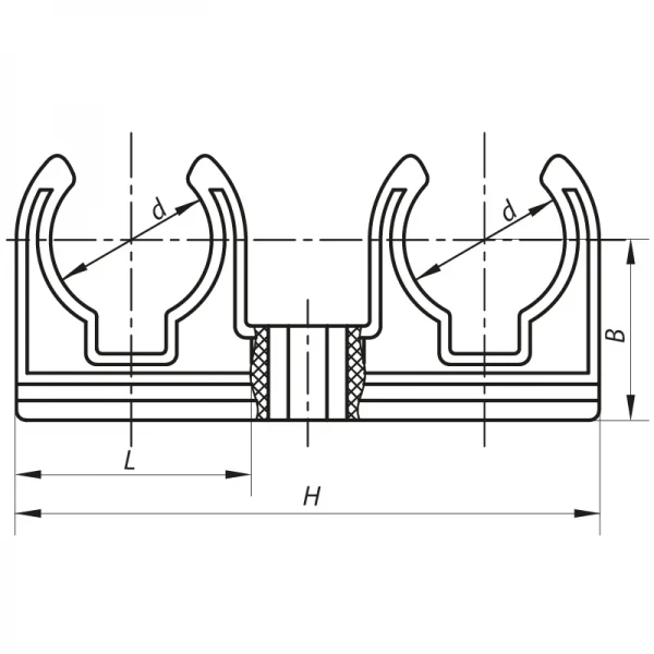 Подвійне кріплення для PPR труби 20 Koer K0080.PRO (KP0096)
