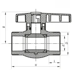 Кран шаровый PPR КШ для хол. воды 32 (Koer K0084.PRO) (KP0101)