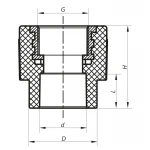 З'єднувальна муфта ВР 20x1/2F PPR Koer K0085.PRO (KP0103)