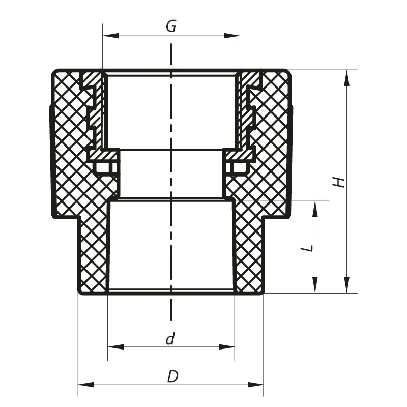 Муфта ВР 20x1/2F PPR Koer K0085.PRO (KP0103)