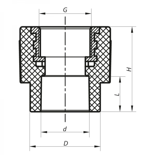 З'єднувальна муфта ВР 25x3/4F PPR Koer K0088.PRO (KP0106)