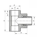 Трійник ЗР 20x1/2M PPR Koer K0108.PRO (KP0129)