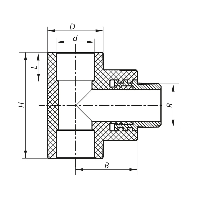 Трійник ЗР 20x1/2M PPR Koer K0108.PRO (KP0129)
