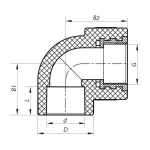 Угол ВР 25x3/4F PPR Koer K0115.PRO (KP0137)