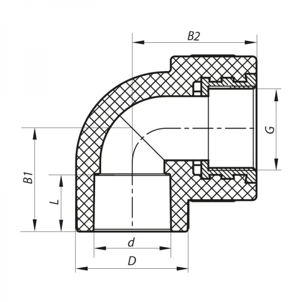 Угол ВР 25x3/4F PPR Koer K0115.PRO (KP0137)