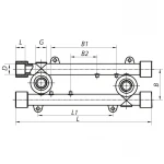 Планка монтажна прохідна 20x1 / 2F Koer K0128.PRO (KP0154)