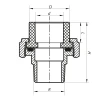 Згін-американка ЗР 50x1.1 / 2M PPR Koer K0139.PRO (KP0175)